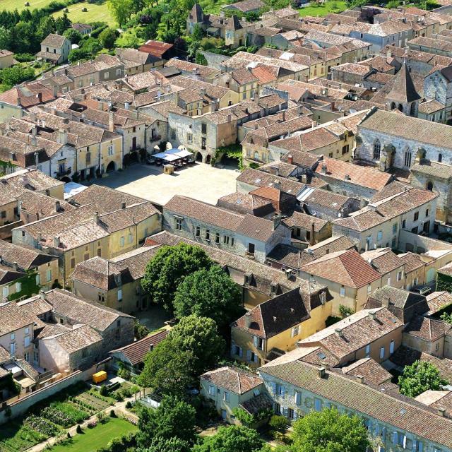 Monpazier Vue Aerienne