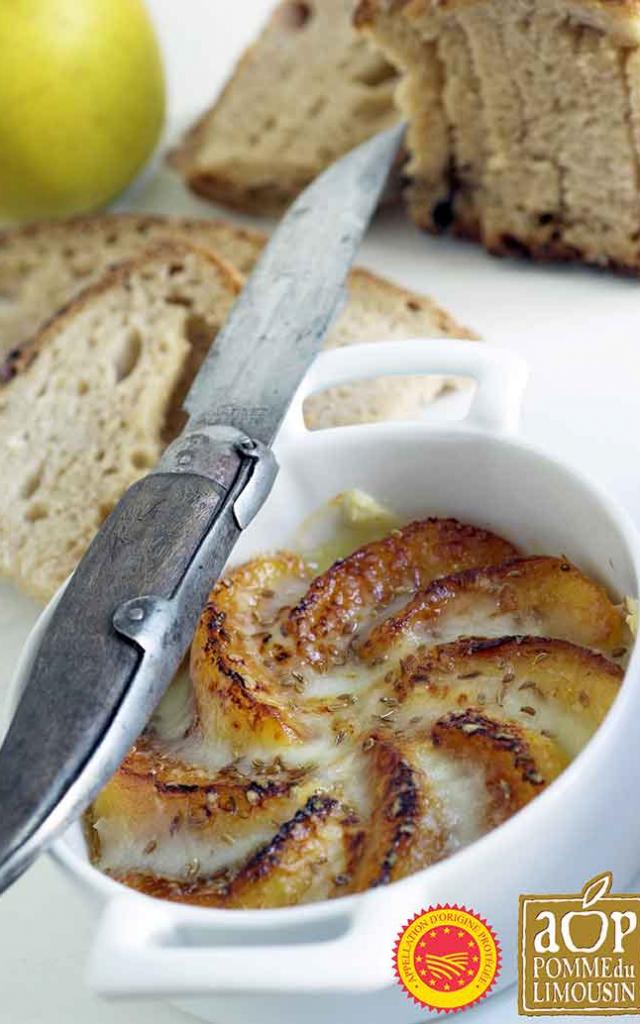 Tartine Pomme du Limousin et Tome