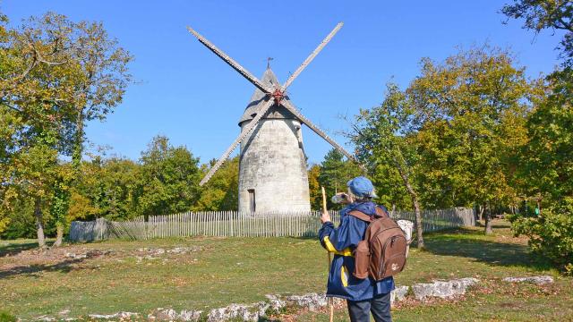 Randonnée au Moulin à vent des Terres Blanches