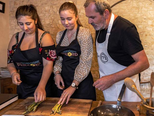 Stage de cuisine en Dordogne avec Philippe Mesuron et Philippe Escaich, anciens candidats Masterchef