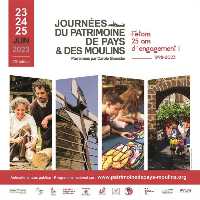 Journées Patrimoine Pays Moulins 2023 Affiche