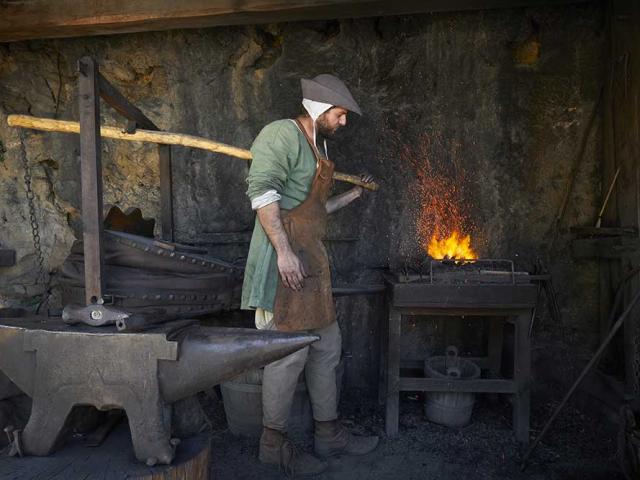 Démonstration de Forge au Château de Castelnaud