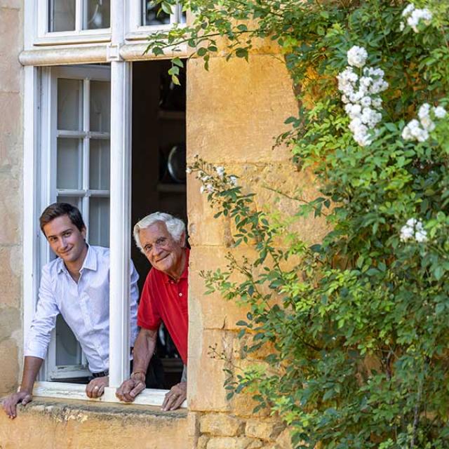 Patrick et Gilles Sermadiras aux Jardins d'Eyrignac