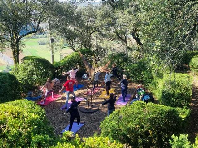 Yoga aux Jardins de Marqueyssac