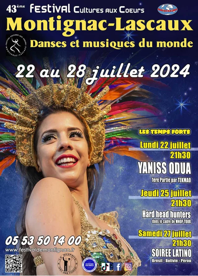 Festival Cultures Aux Coeurs Montignac 2024 Affiche