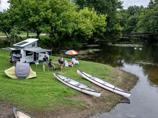 Camping au bord de la Dordogne