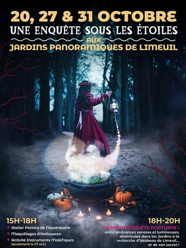 Halloween Jardins Affiche Nocturne 2024