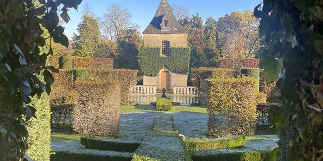 Eyrignac et ses jardins en hiver à Salignac Eyvigues