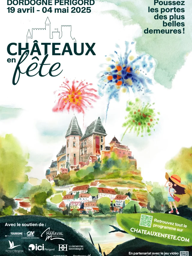 Chateaux En Fete Affiche Portrait A4